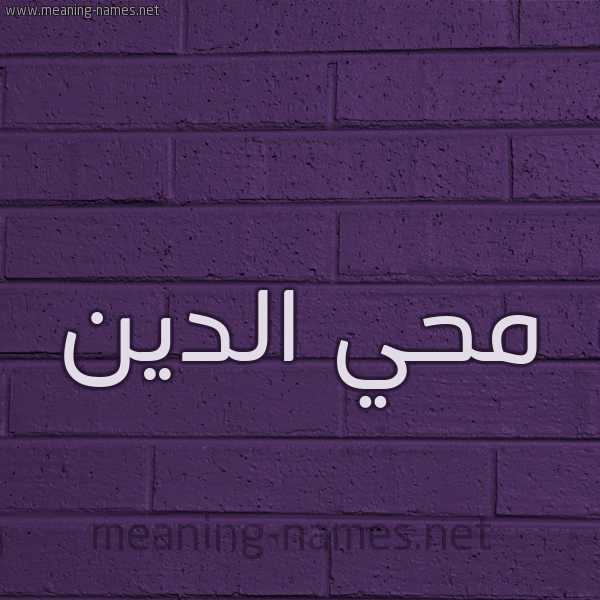 شكل 12 الإسم على الحائط الجداري صورة اسم محي الدين Mohi-Aldin